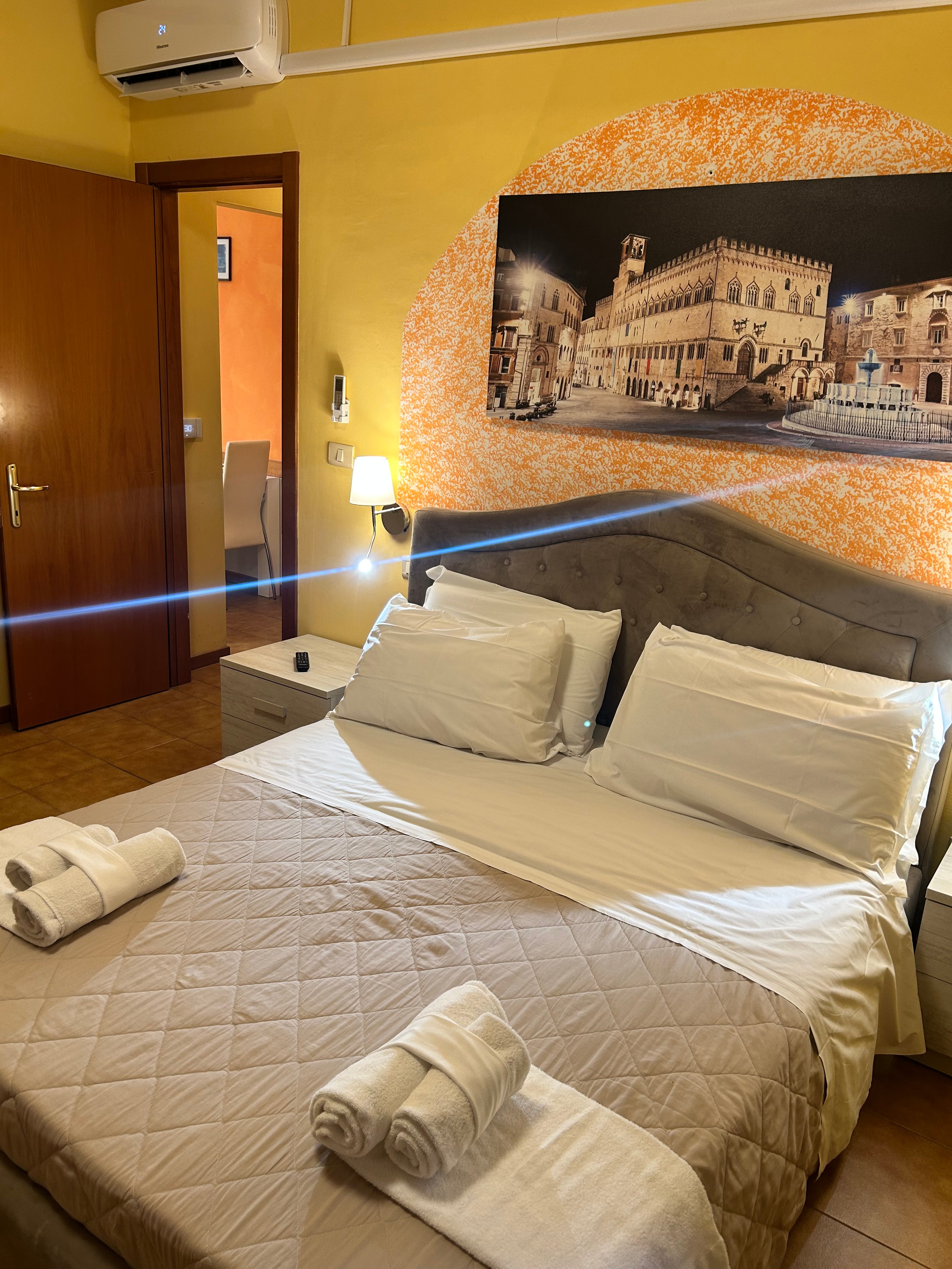 Camera da letto dell'appartamento Bilancia, Agriturismo La Mora
